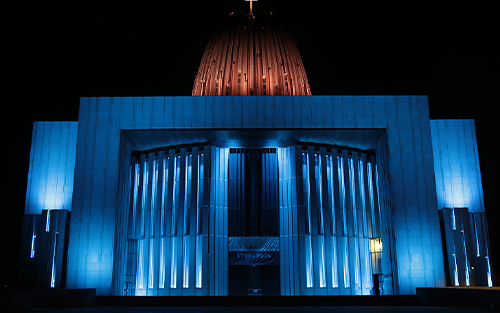 Świątynia Opatrzności Bożej - iluminacja zewnętrzna